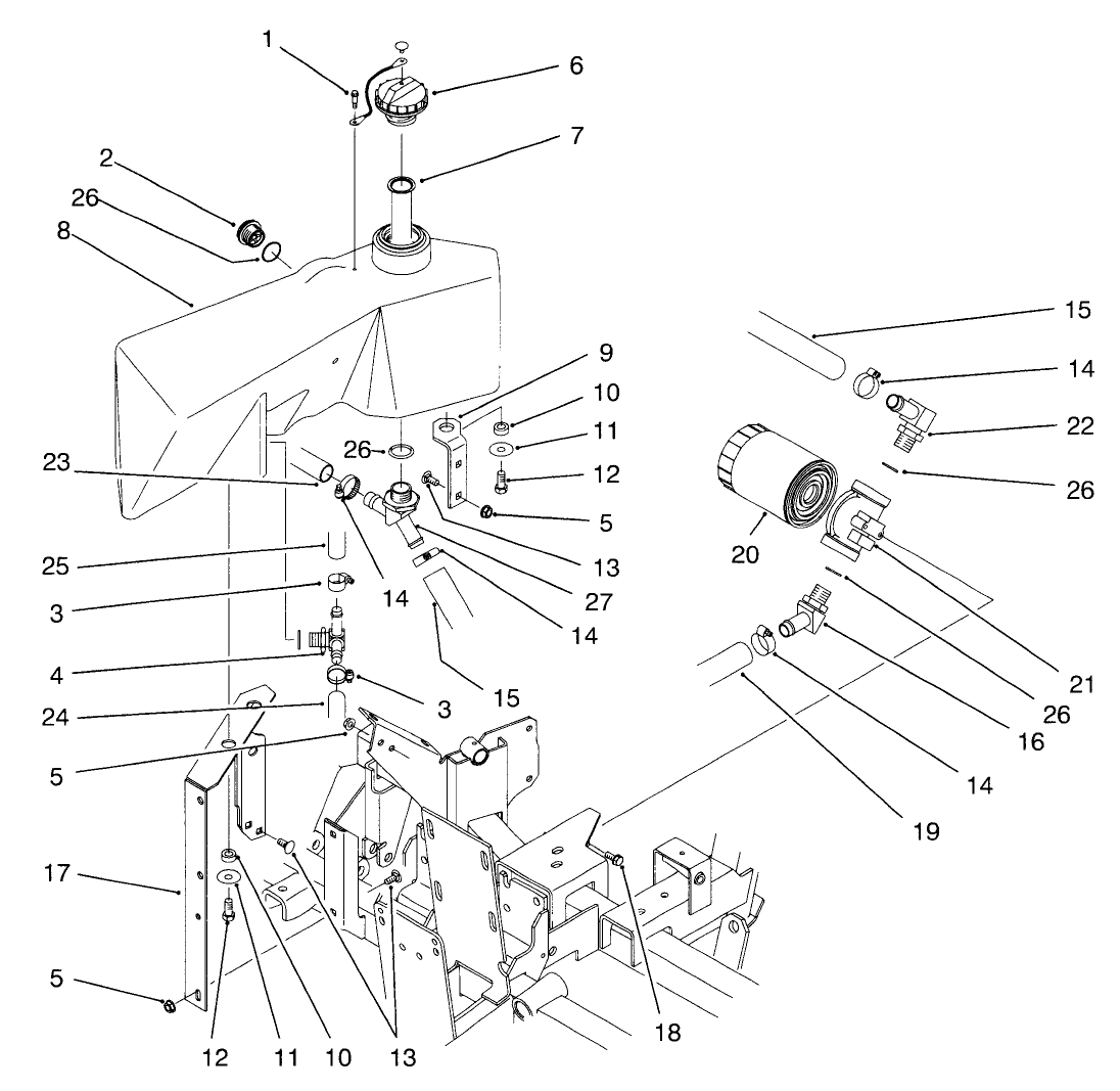 Hydraulic Reservoir & Filter Assembly