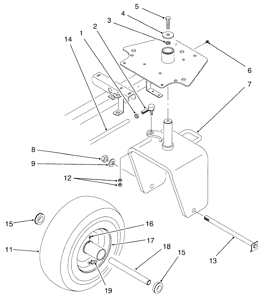 Rear Wheel Assembly (model No. 03421)