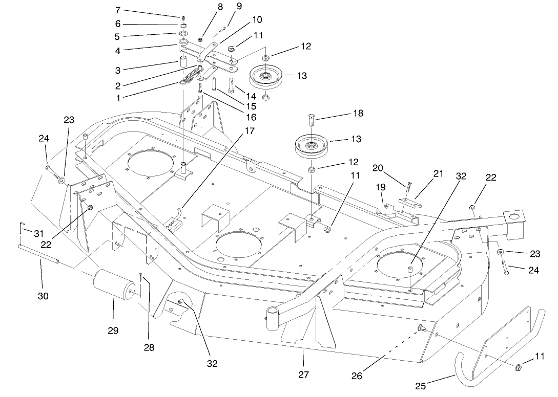 Housing, Idlers & Skids Assembly