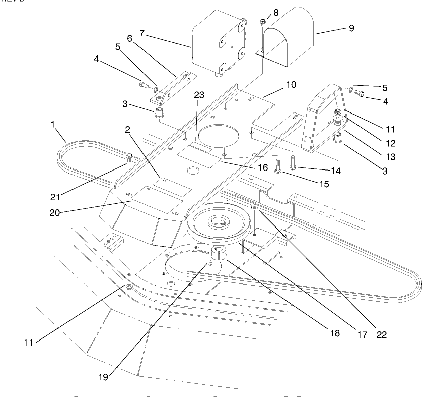 Gear Box & Mount Assembly