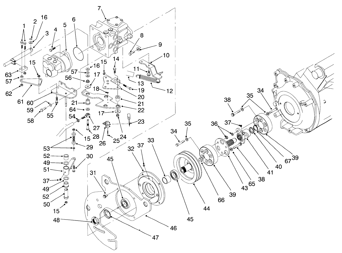 Hydraulic Pump Installation Assembly
