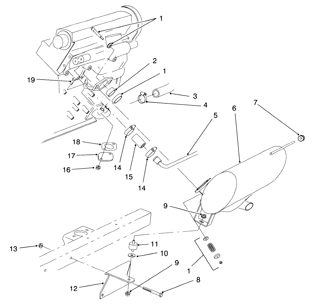 Muffler & Air Cleaner Installation Assembly