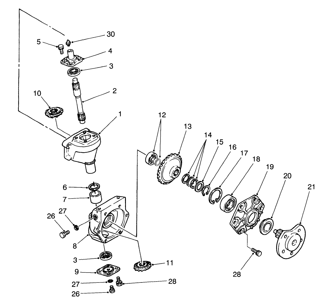 Steering Gear Case Assembly Axle No. 74-5621 (model No. 30455 Only)