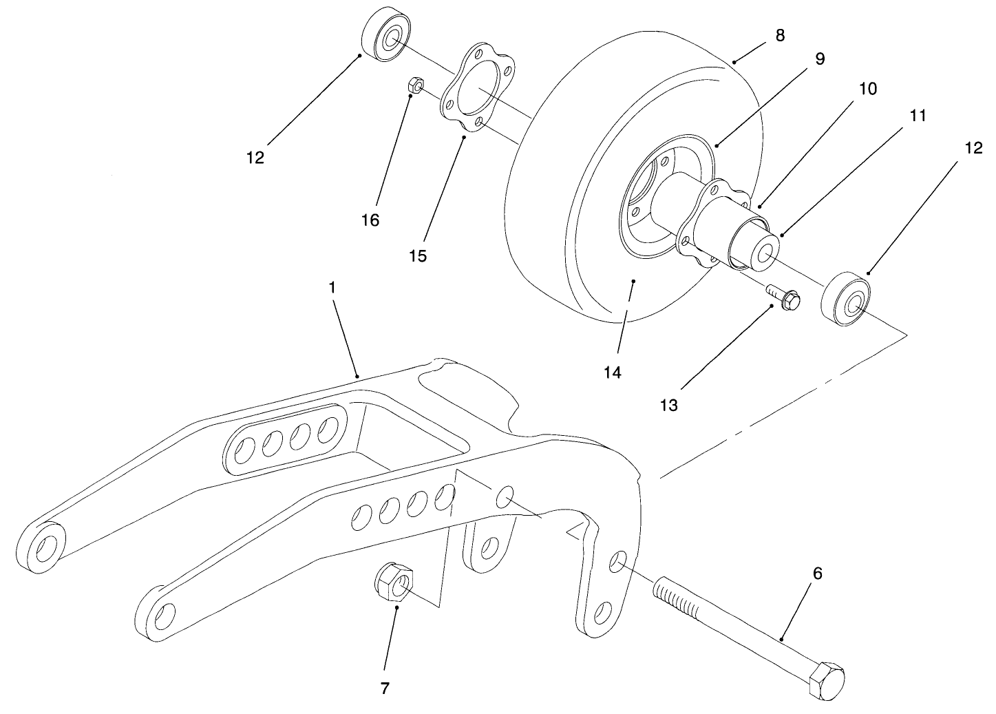 Rear Pivot Arm Assembly
