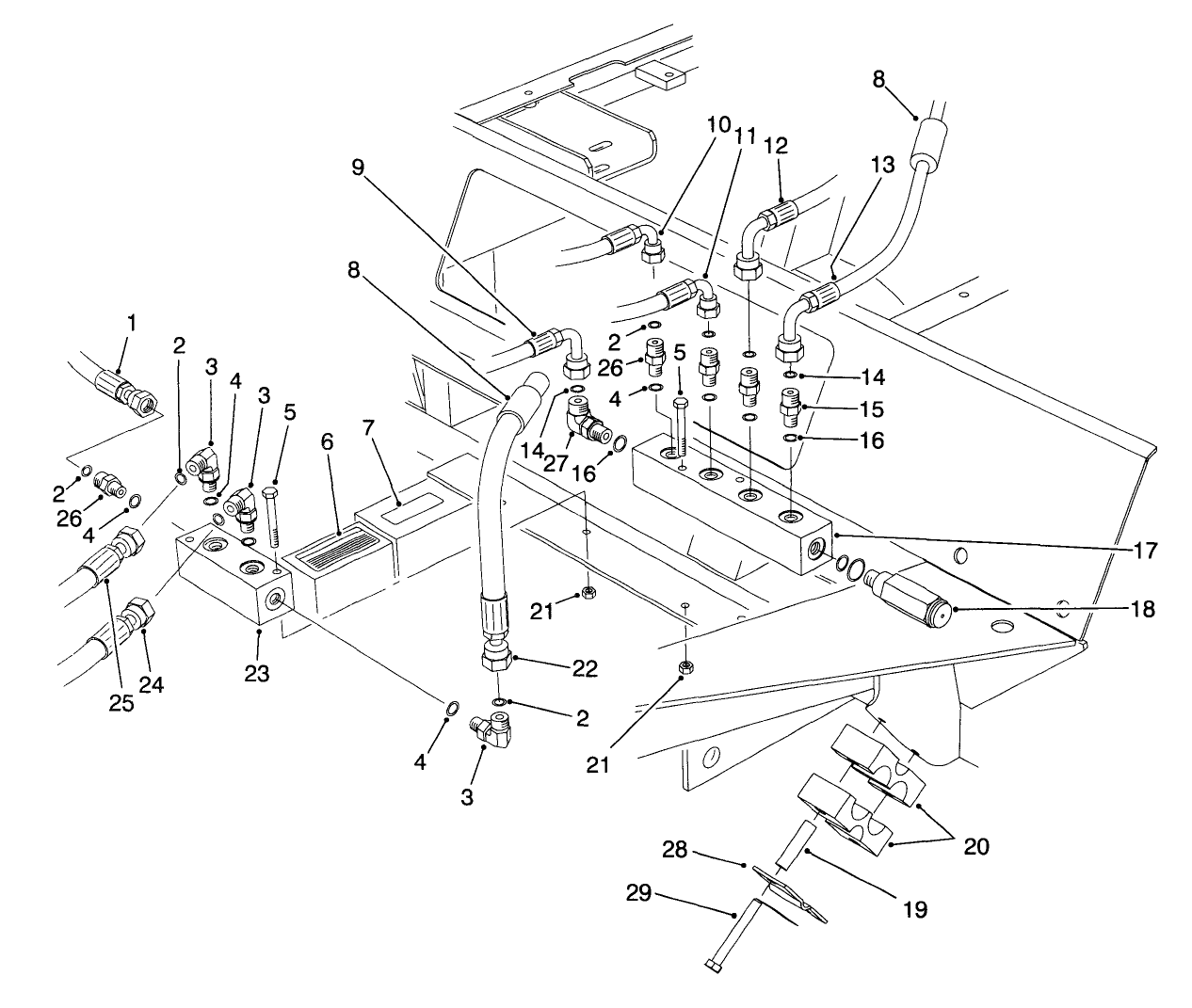 Front Hydraulic Manifolds