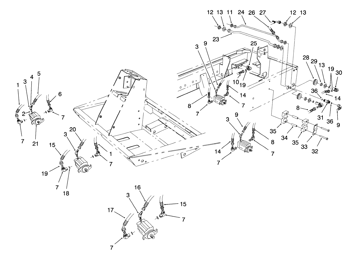 Cutting Unit Hydraulic Components