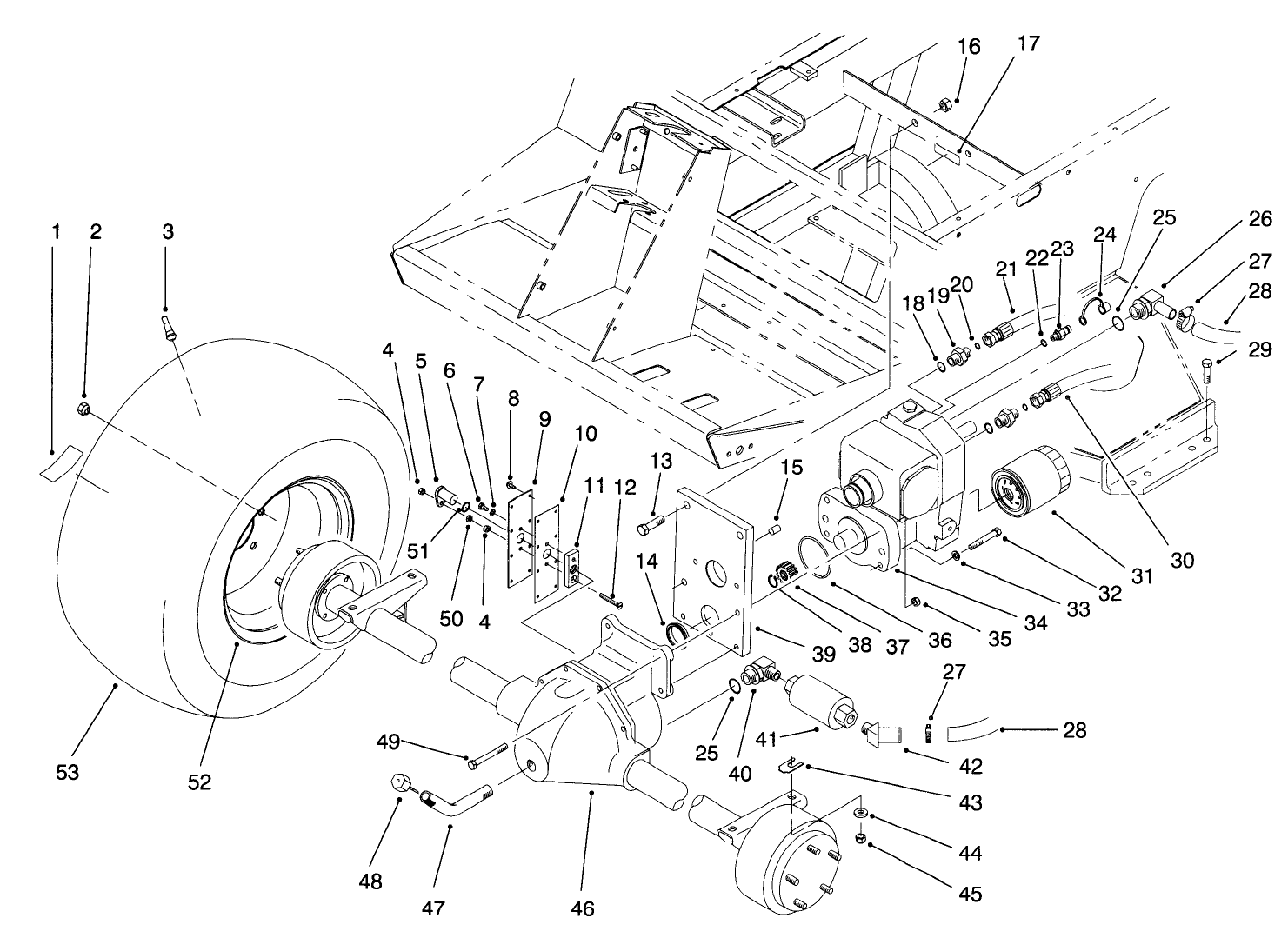 Front Axle & Transmission Assembly