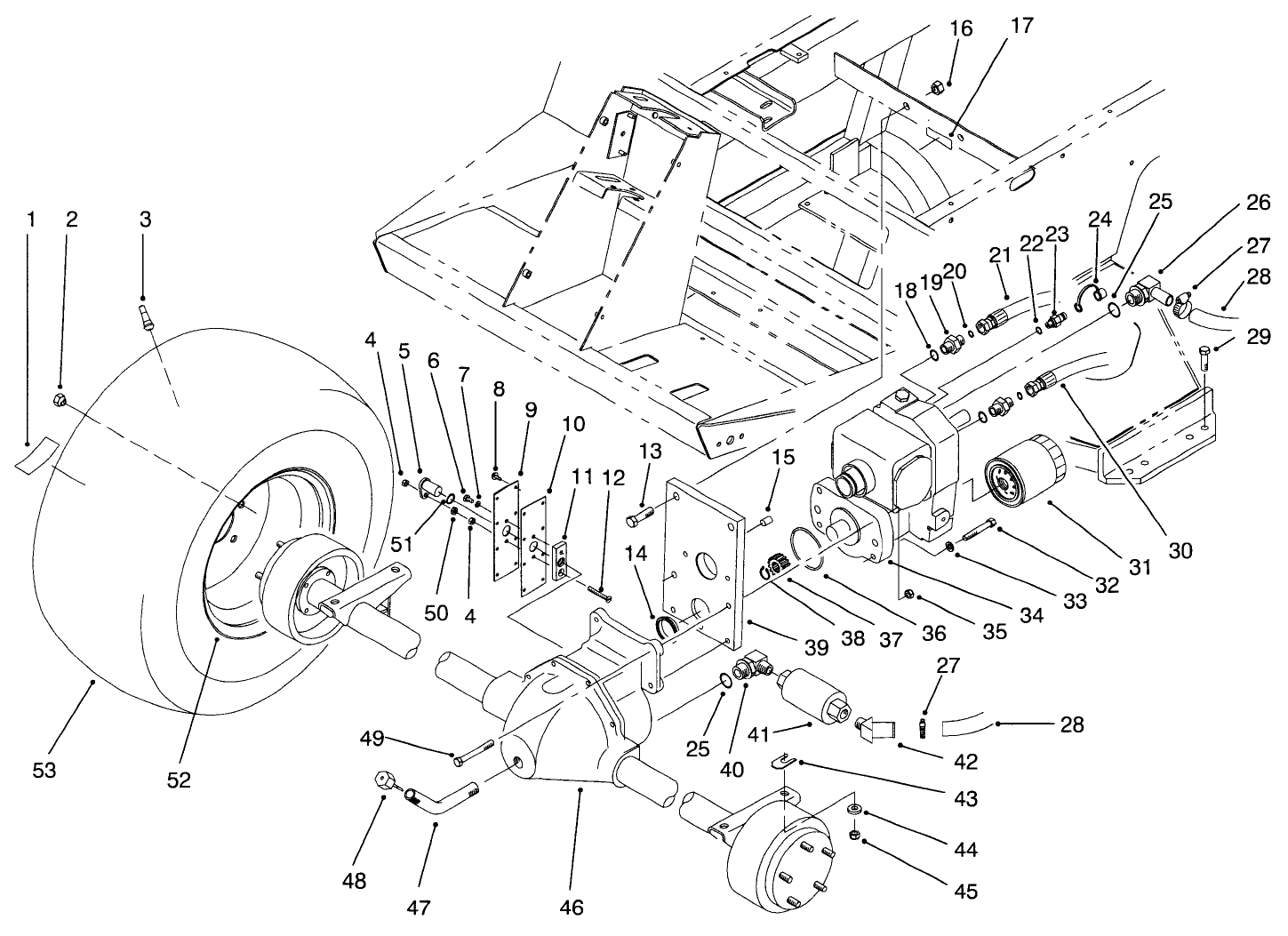 Front Axle & Transmission Assembly