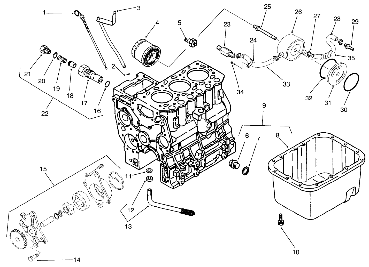 Oil Pan, Pump Relief Valve