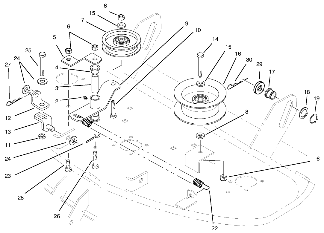 Pulleys & Idler Arm Assembly