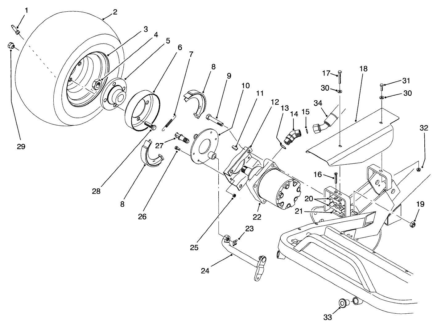 Front Wheel & Brake Assembly