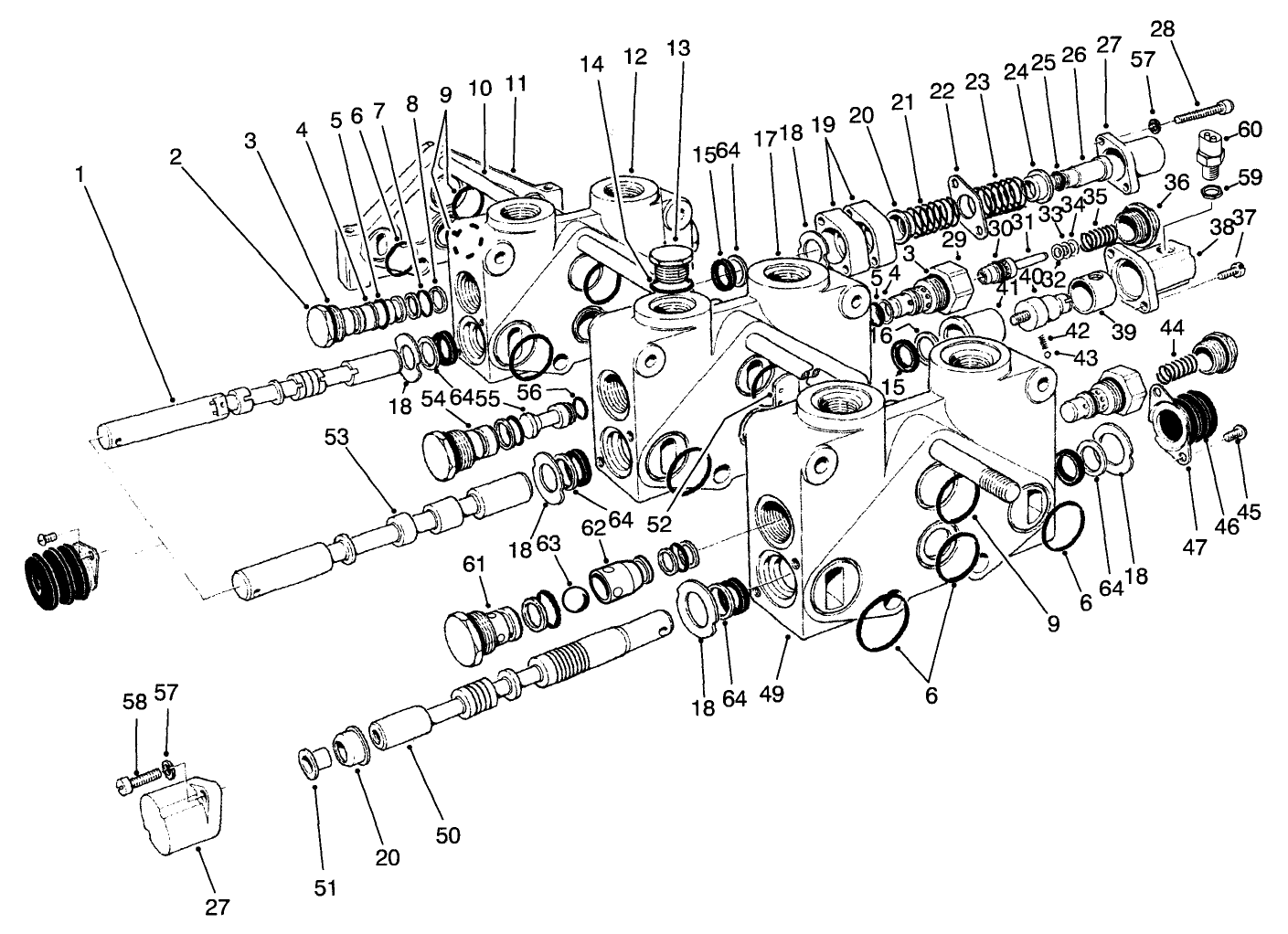 Control Valve Assembly No. 84-2203 (sections 3 Thru 5) (continued)