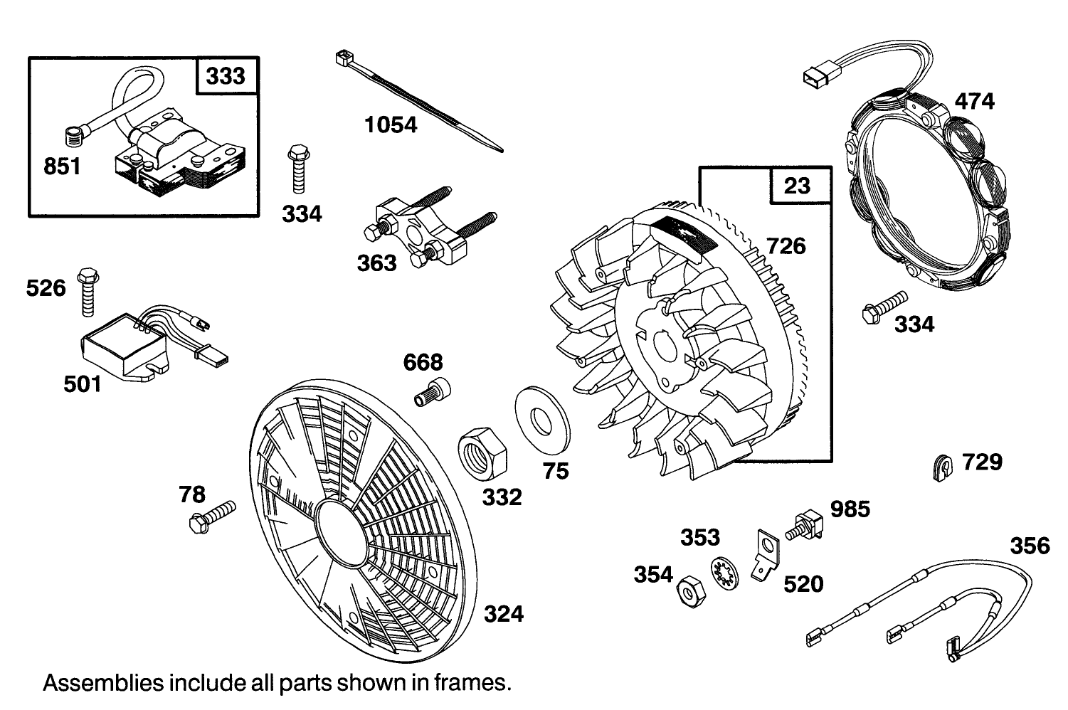 Engine Briggs & Stratton Model 303447-0479-01