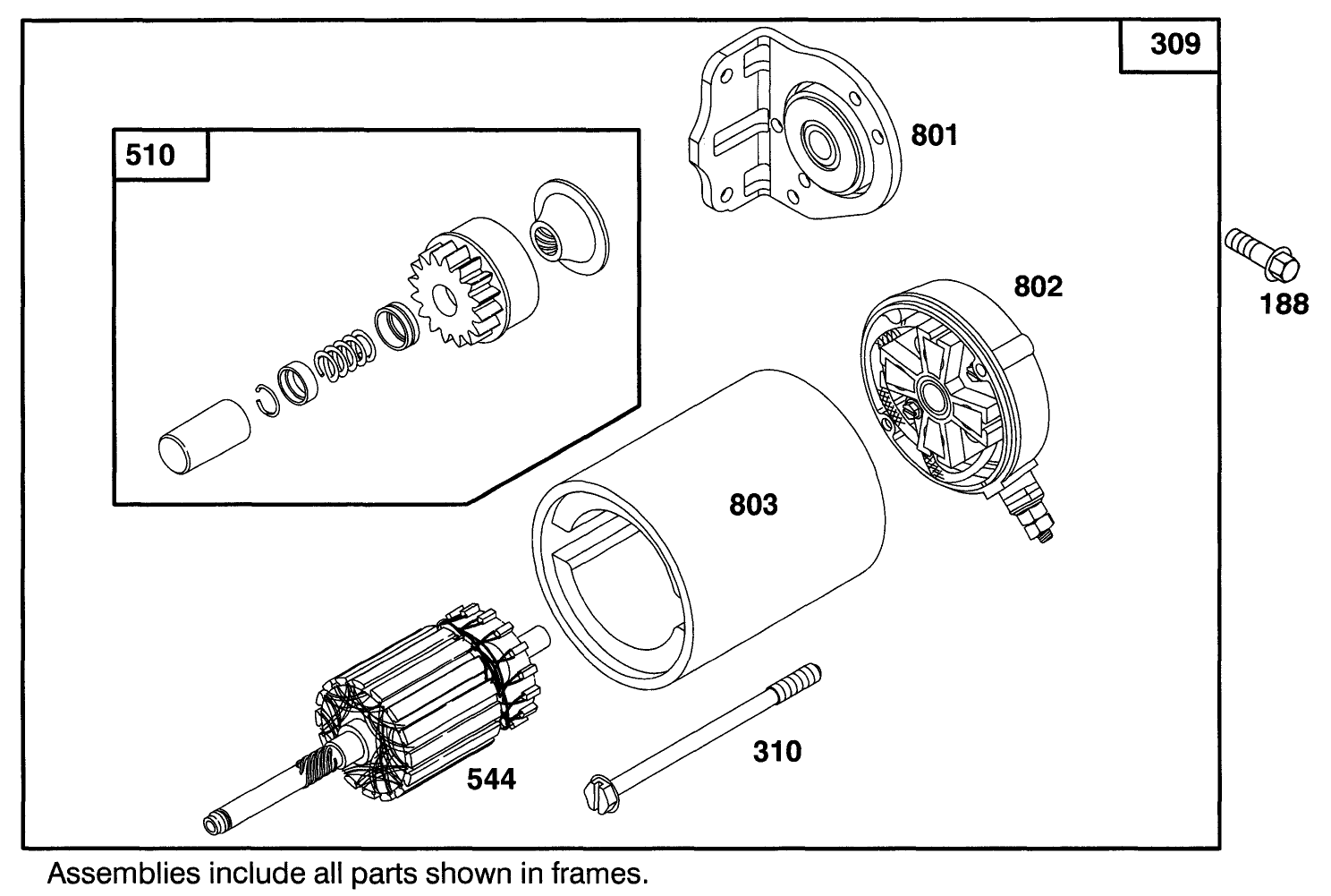 Engine Briggs & Stratton Model 303447-0479-01