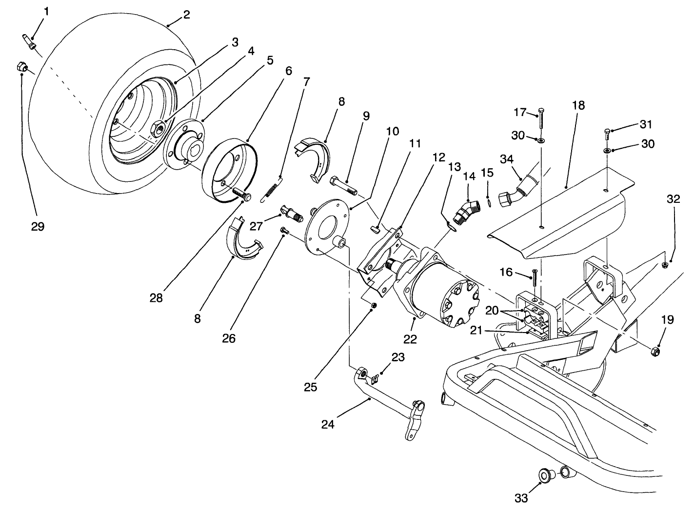 Front Wheel & Brake Assembly