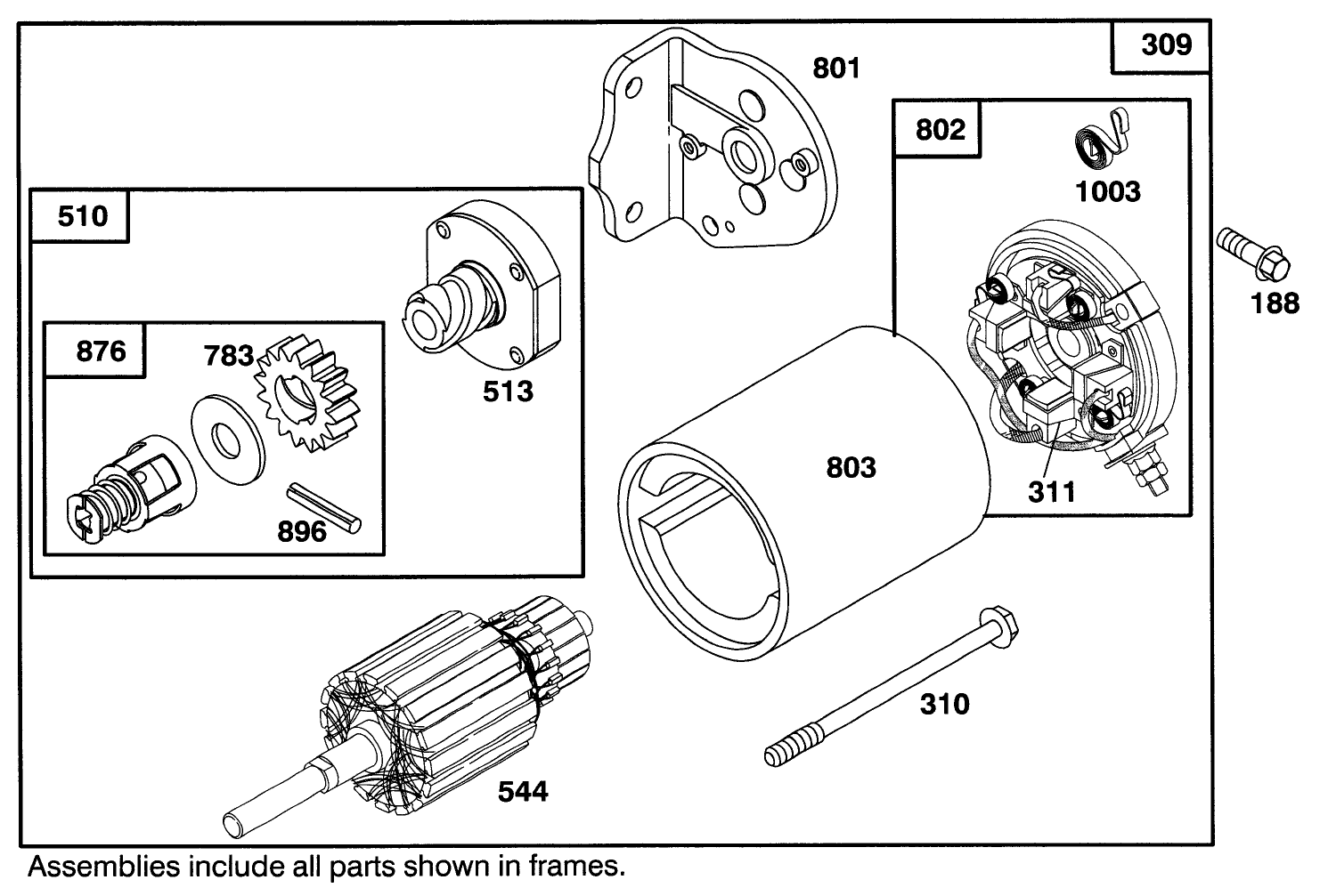 Engine Briggs & Stratton Model 303447-0411-01