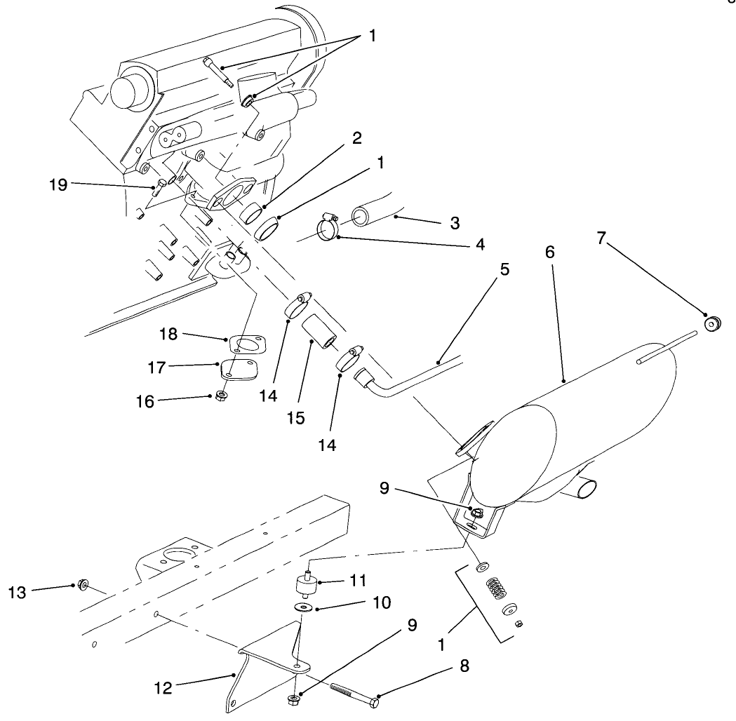 Muffler & Air Cleaner Installation Assembly