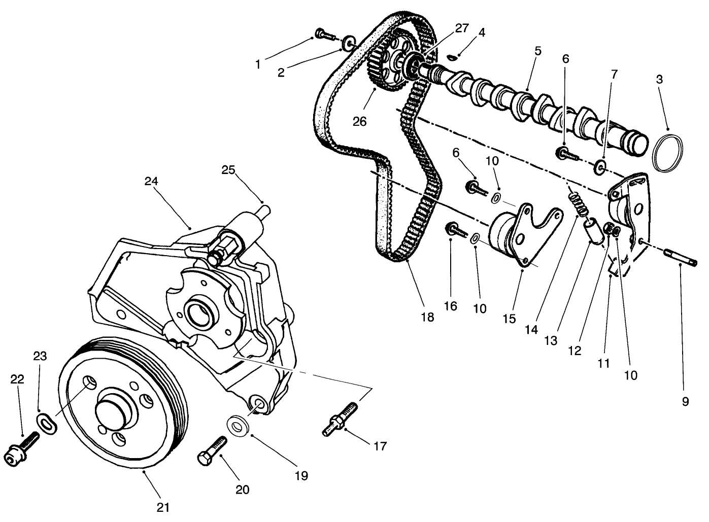 Camshaft & Fan Support Assembly