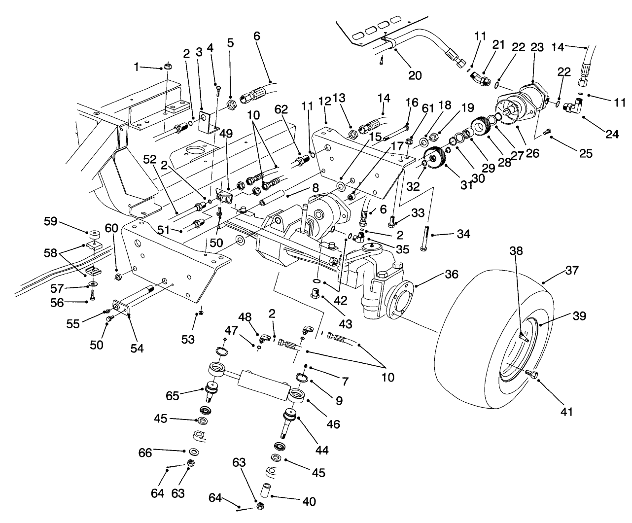Rear Axle Assembly (model No. 30455 Serial No. 60352-60427)