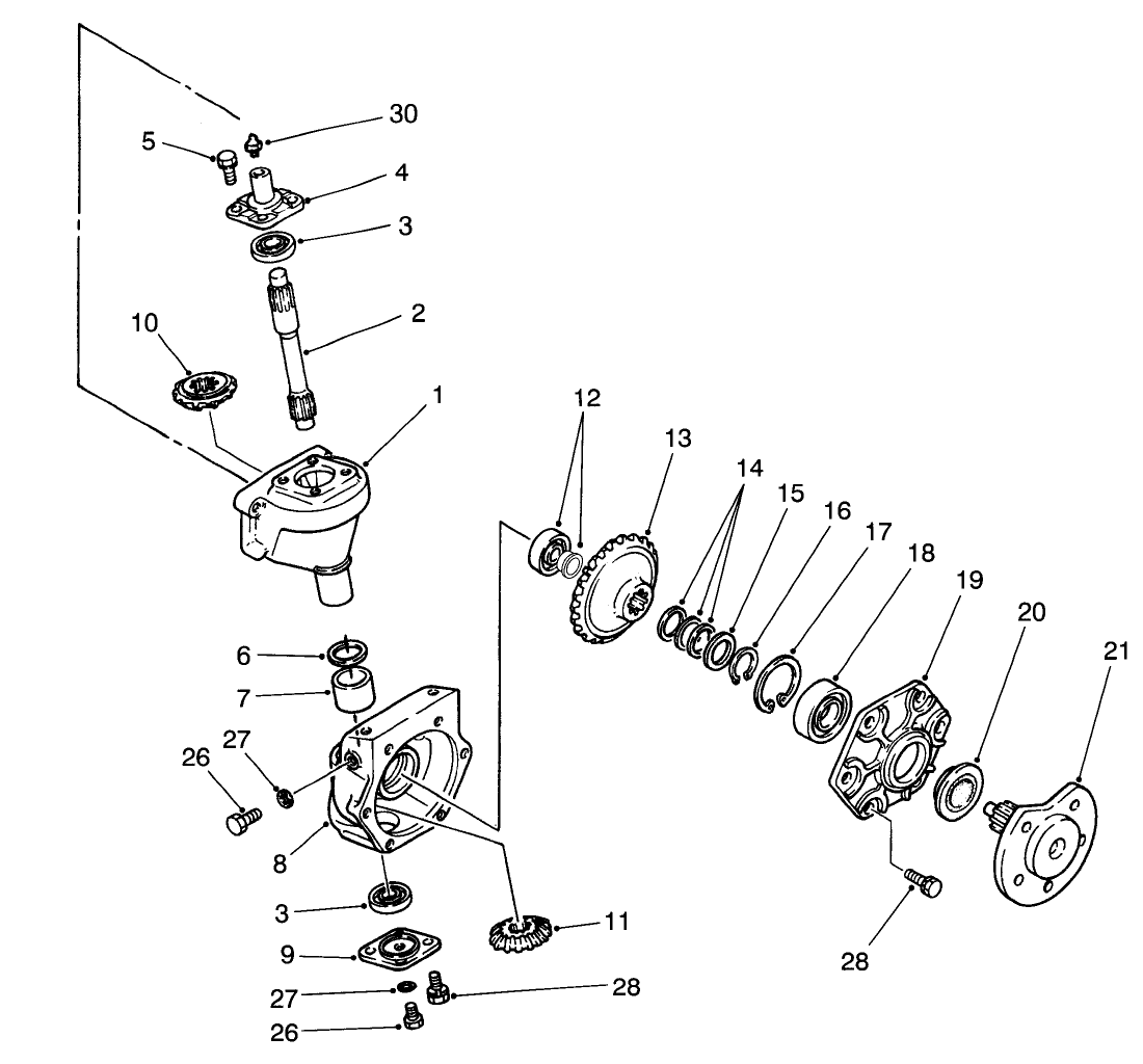 Steering Gear Case Assembly (model No. 30455 Only)
