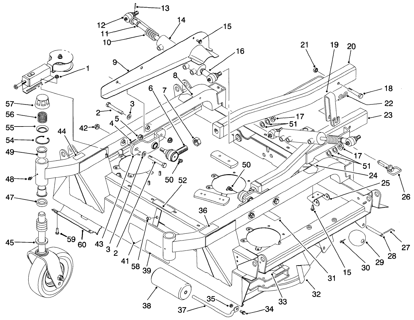 Center Deck & Carrier Frame Assembly