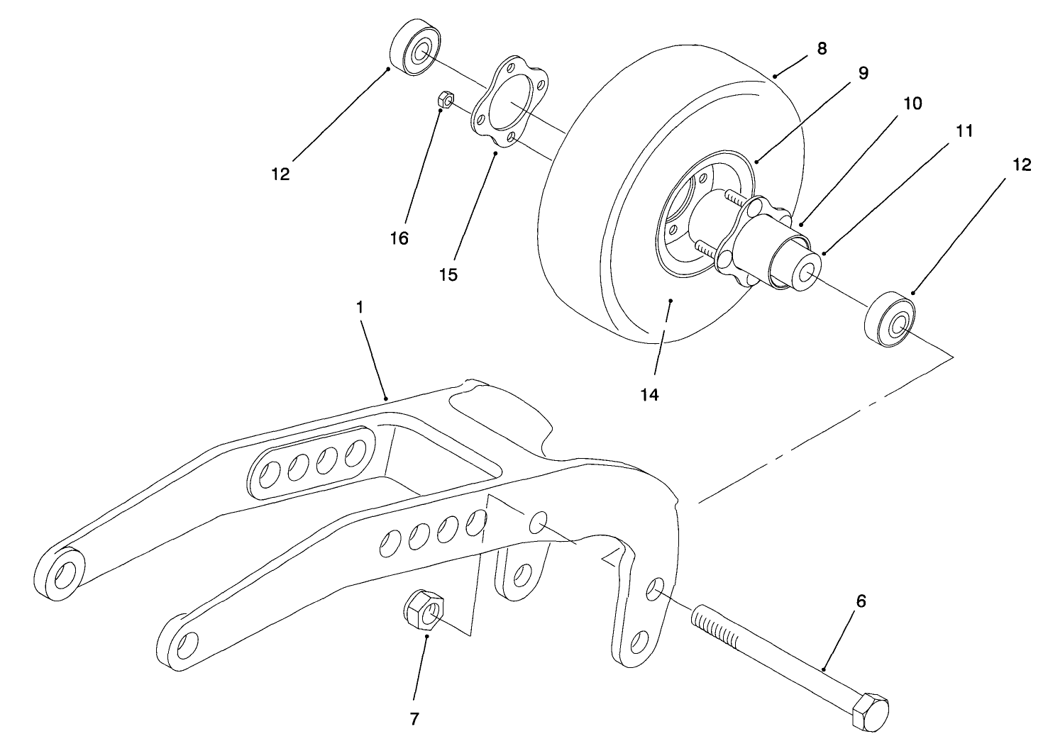 Rear Pivot Arm Assembly