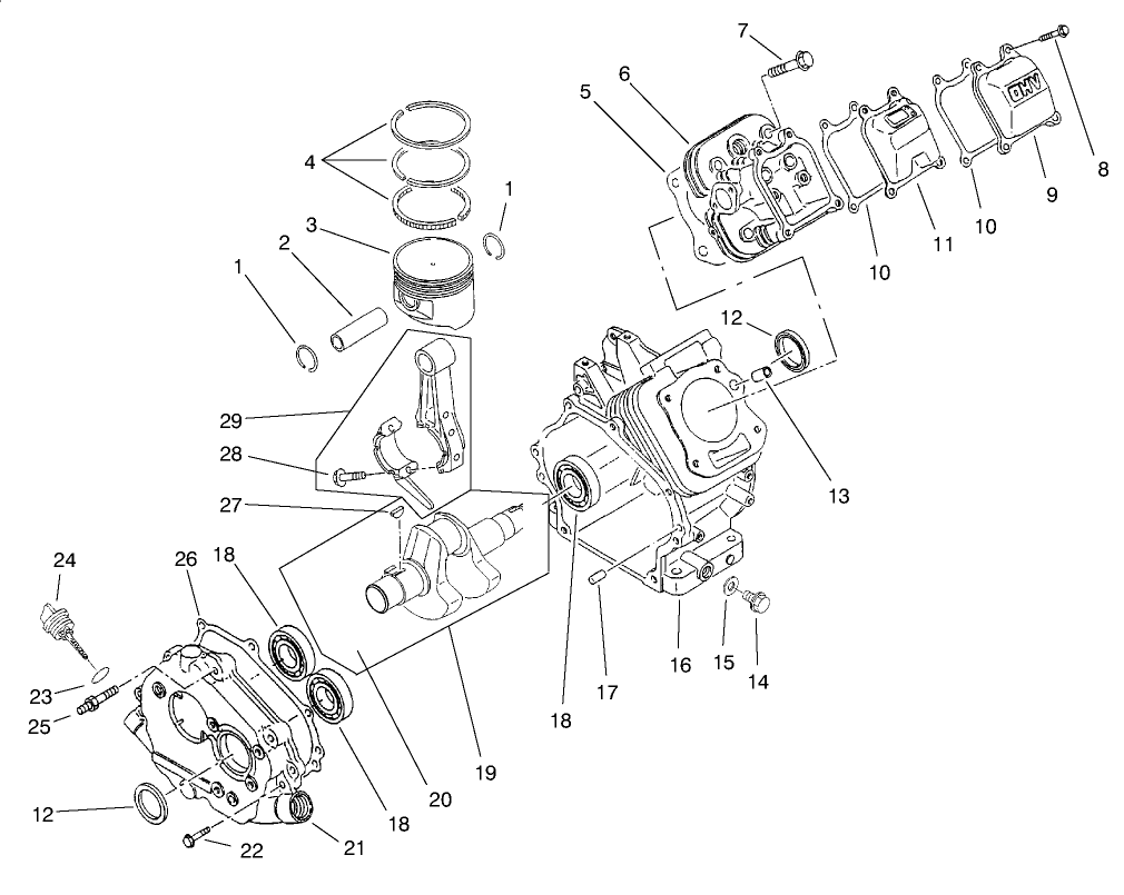 Engine Crankcase Assembly
