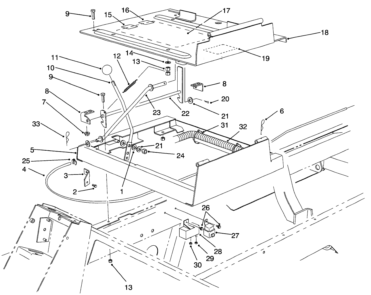 Seat Frame & Throttle Assembly (continued)