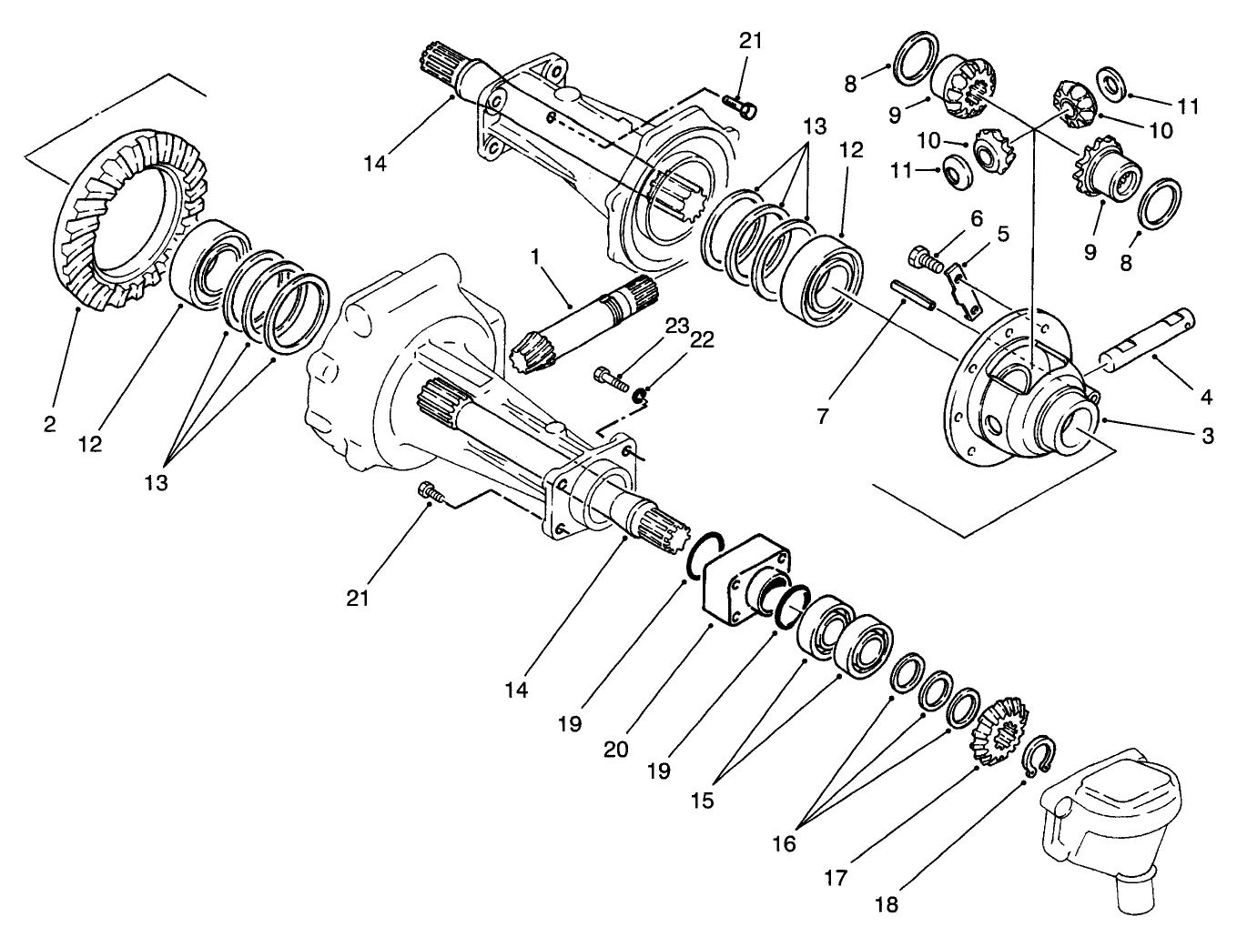 Differential & Shaft Assembly Axle No. 93-7780-Model No. 03801 Only)