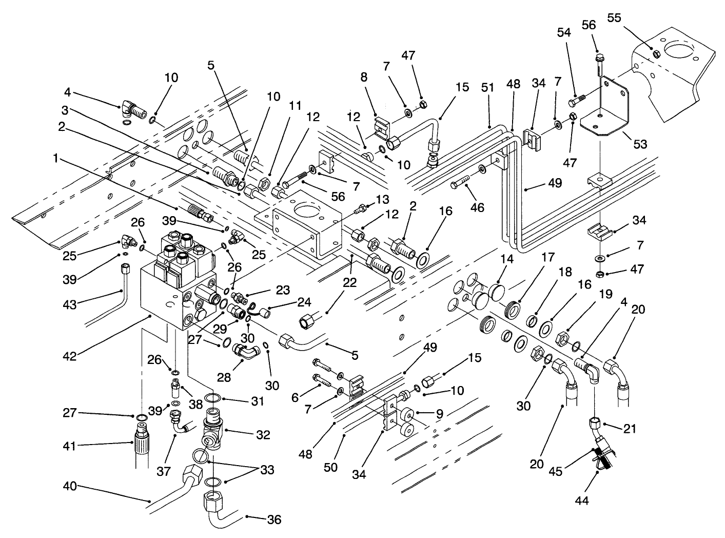 Rear Hydraulic Control Block & Tubes