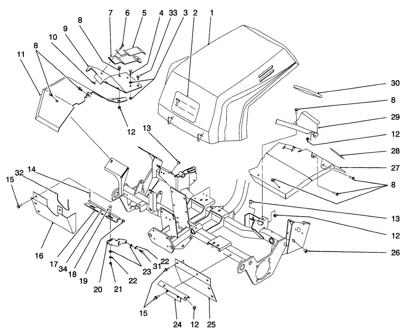 Hood & Grille Assembly