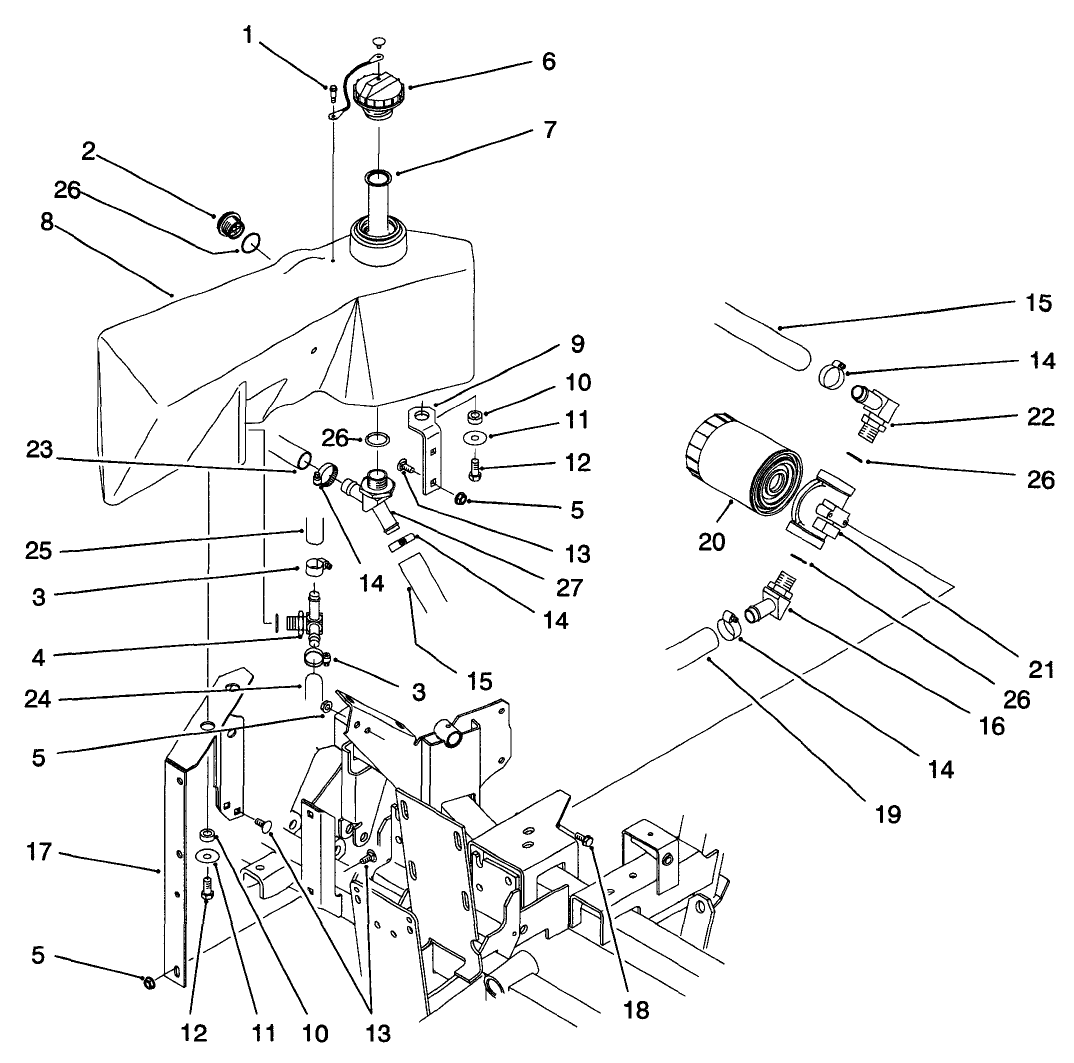 Hydraulic Reservoir & Filter Assembly