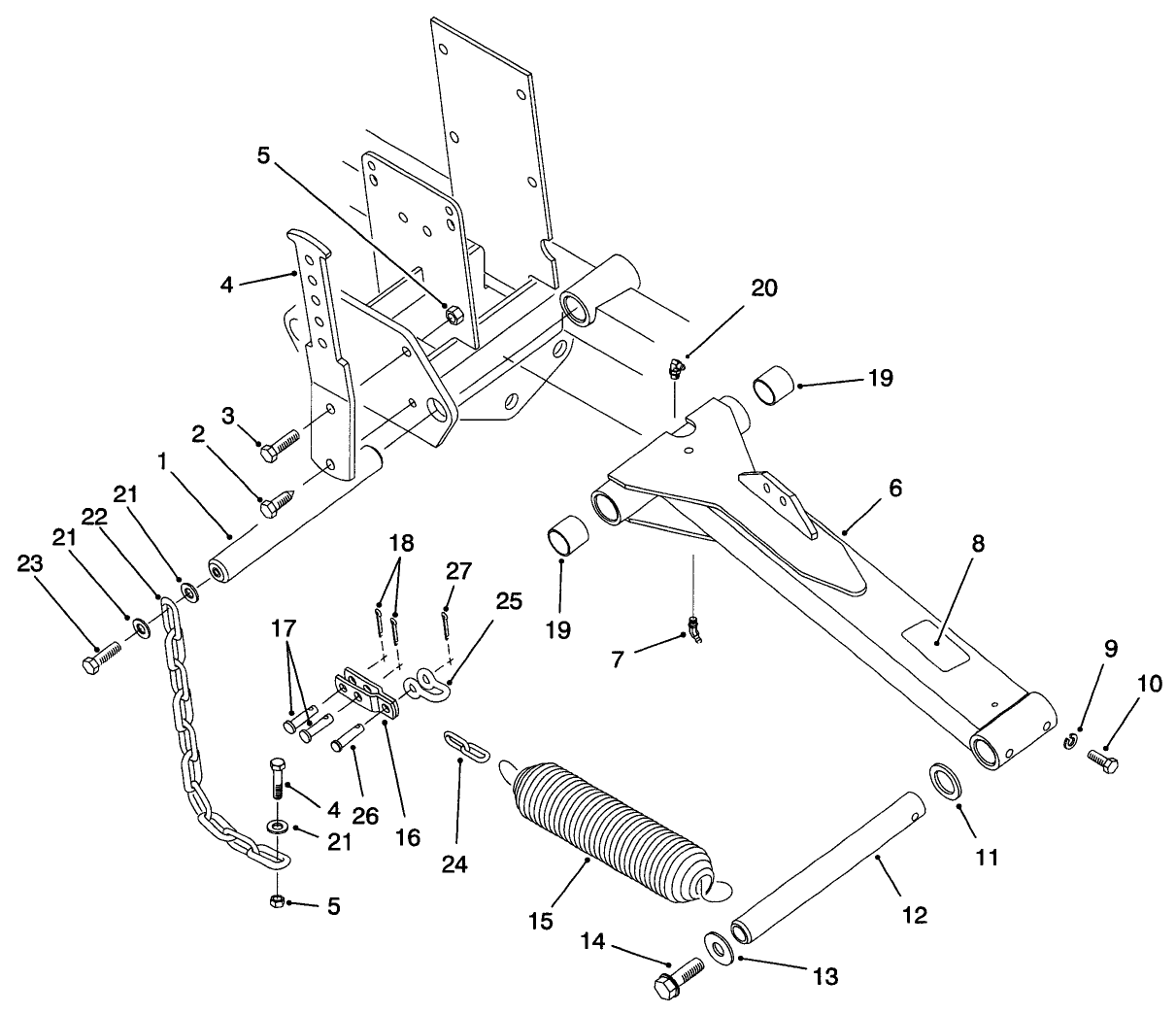 Front Cutting Unit Lift Arm Assembly