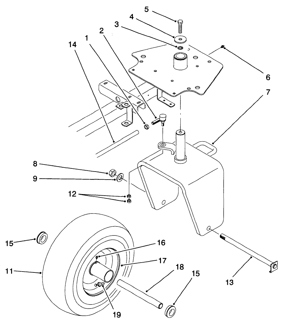 Rear Wheel Assembly (model No. 03422)