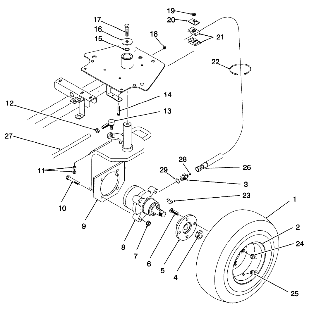 Rear Wheel Assembly (model No. 03427)