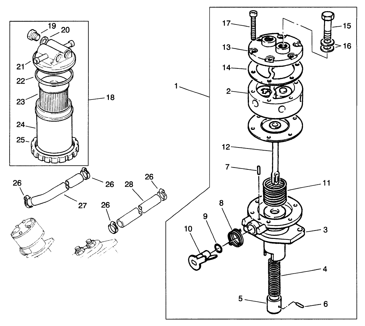 Fuel Filter & Lift Pump Assemblies