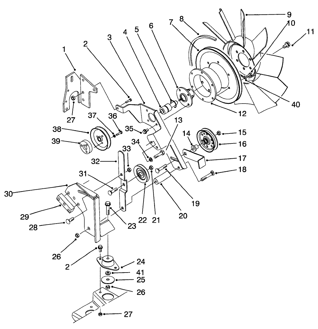 Fan Bracket & Pulley Assembly