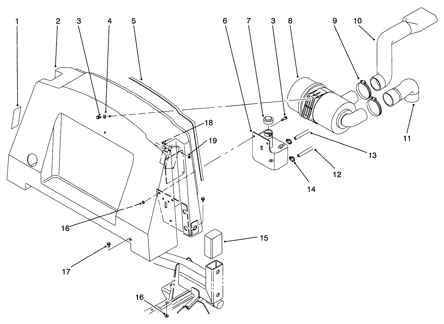Center Shroud & Air Cleaner Asm.