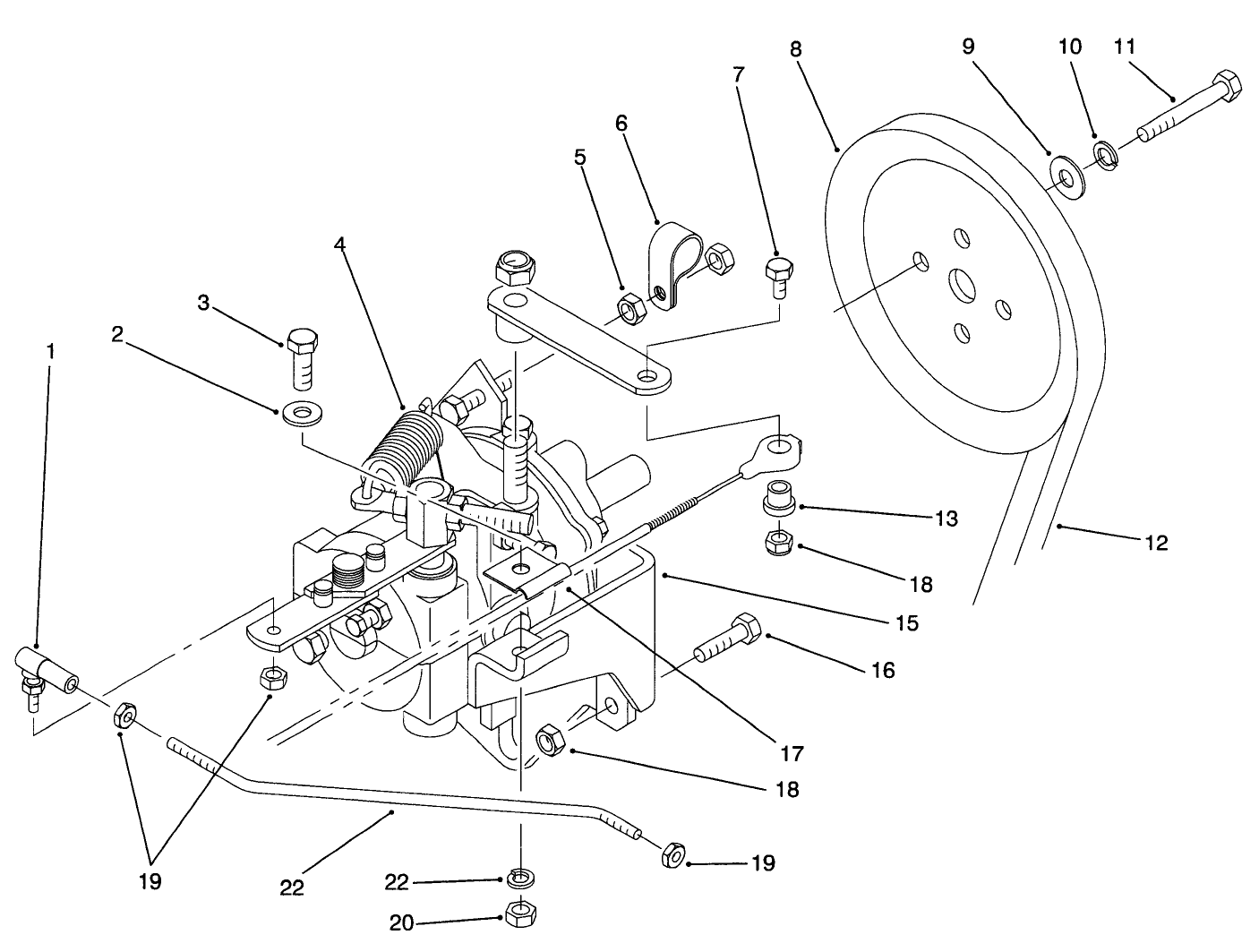 Governor Hardware & Pulley Assembly