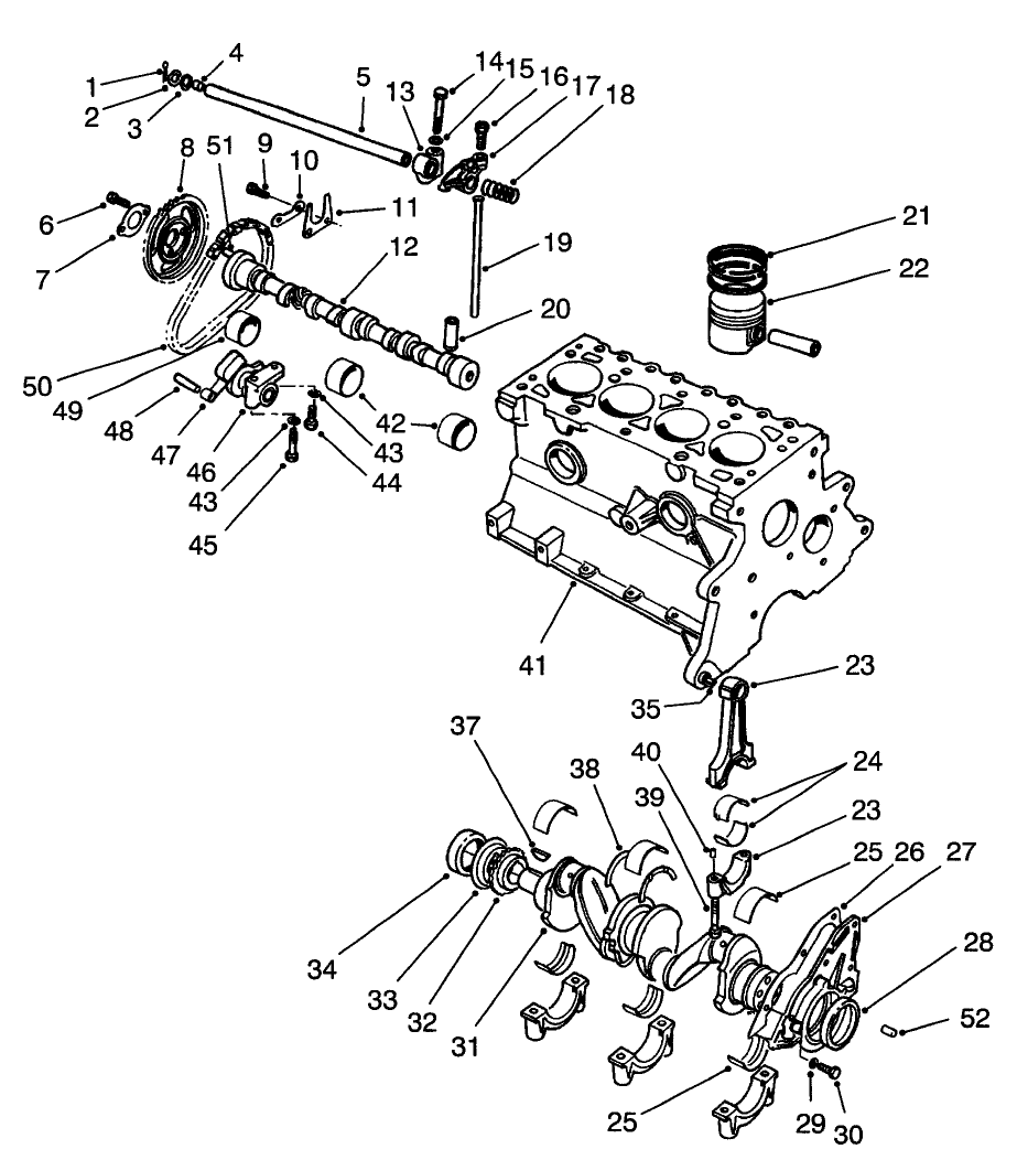 Crankshaft & Camshaft Assembly (continued)