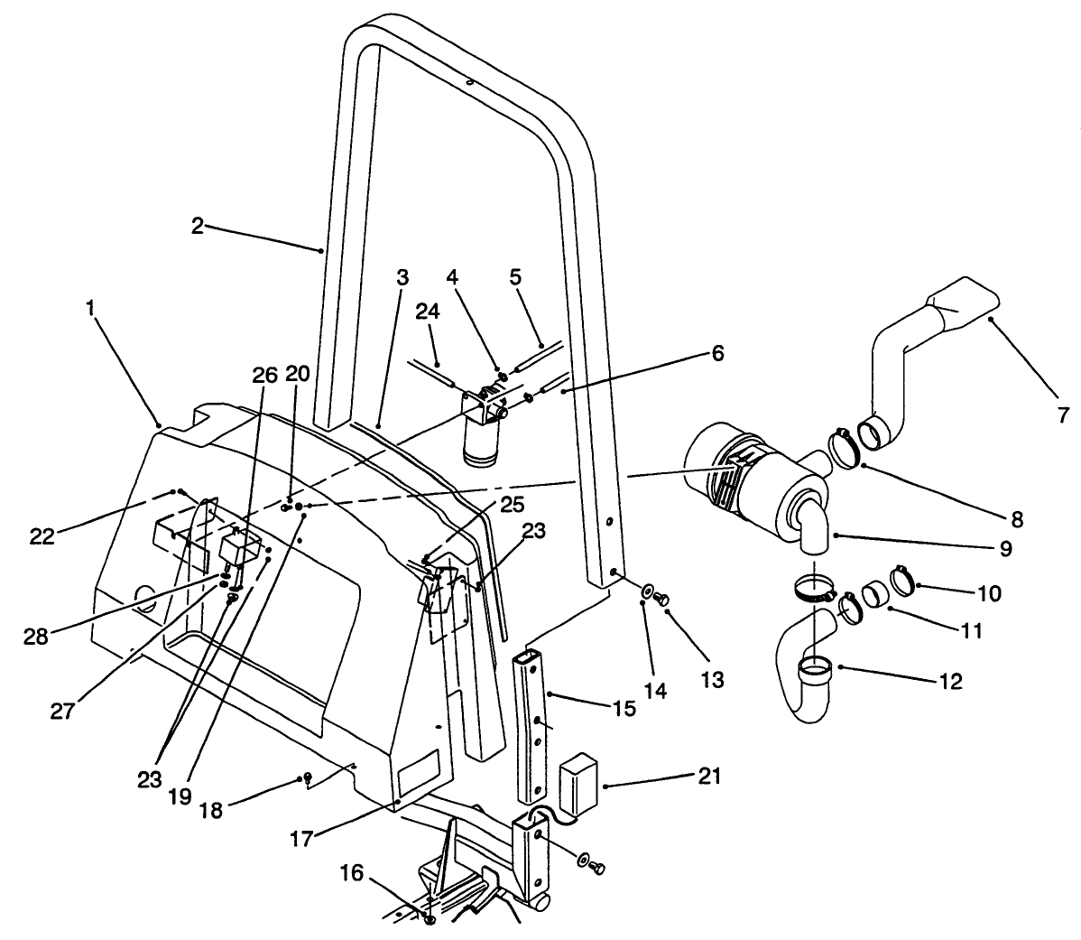 Center Shroud and Air Cleaner Assembly