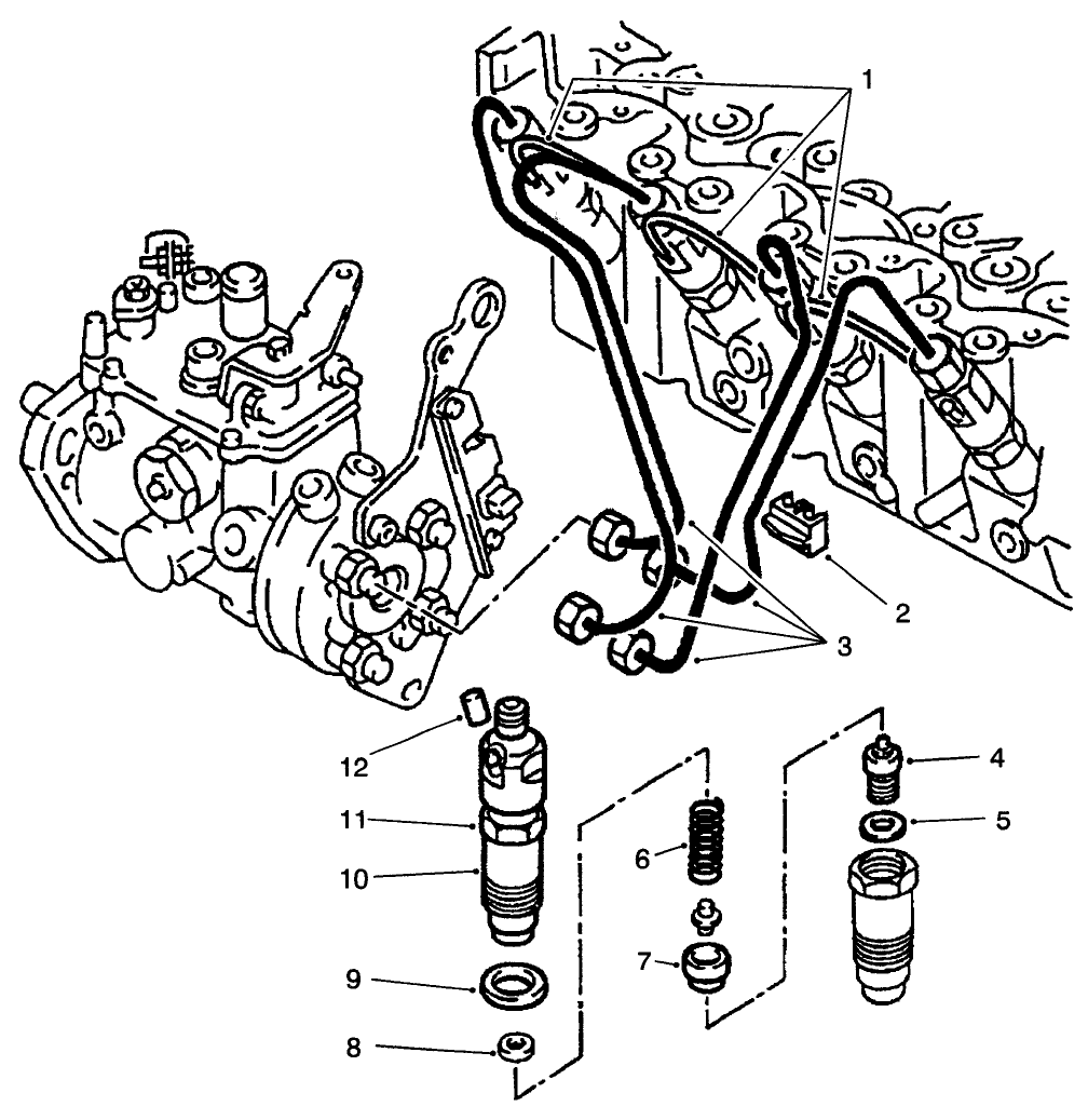 Fuel Injector and Plumbing Assembly