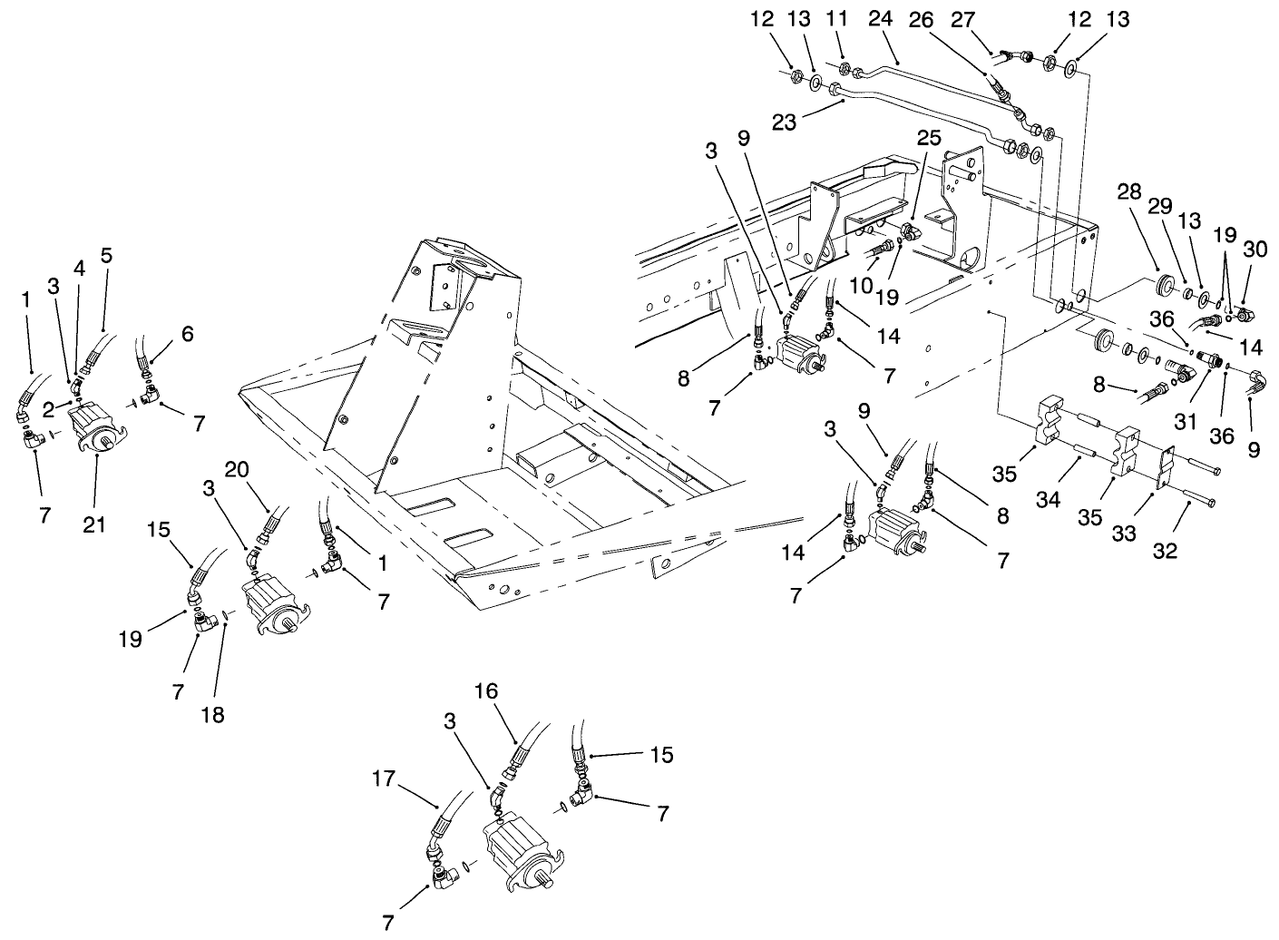 Cutting Unit Hydraulic Components