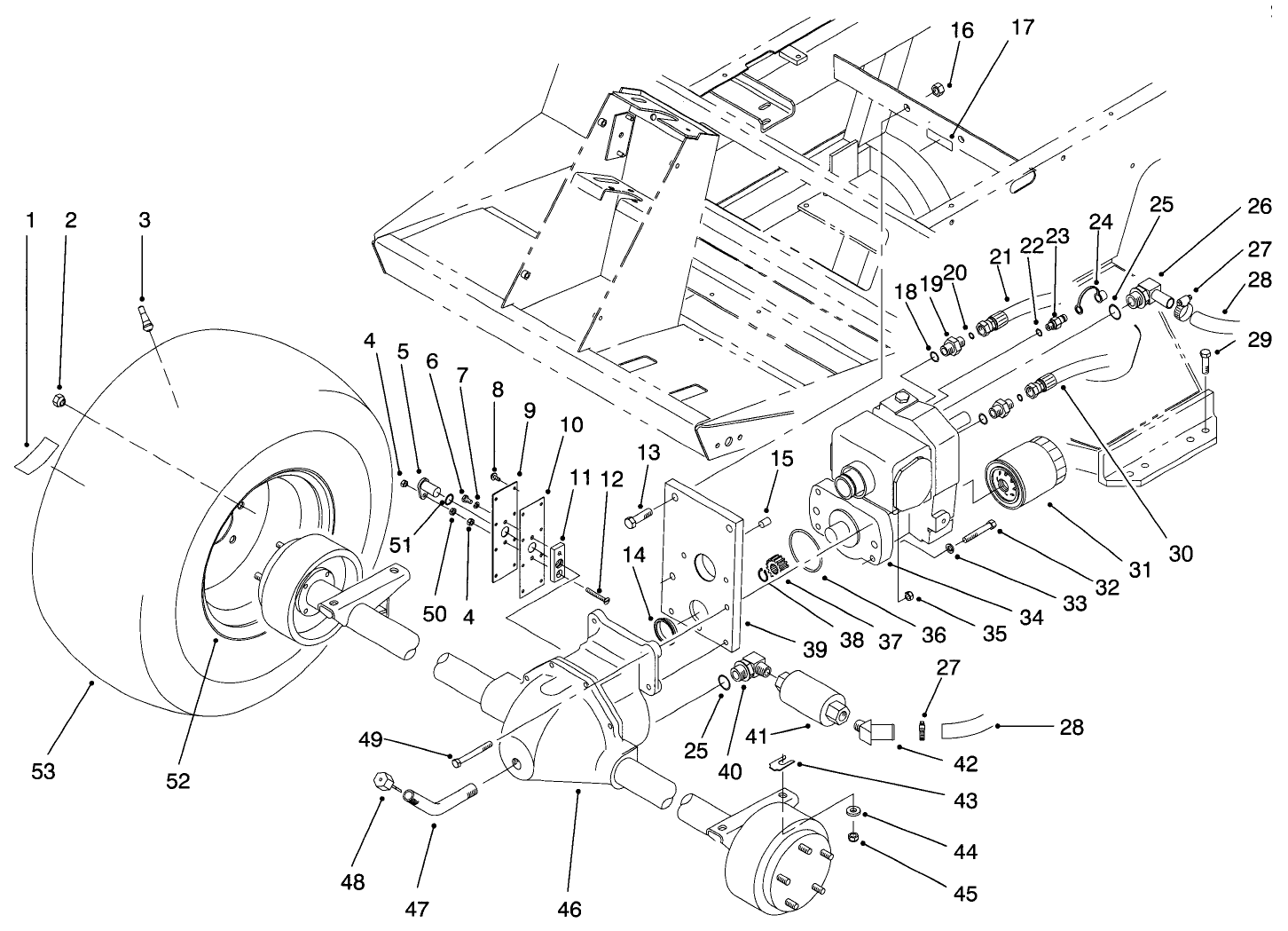 Front Axle & Transmission Assembly