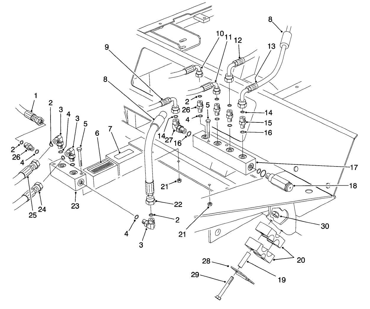 Front Hydraulic Manifolds