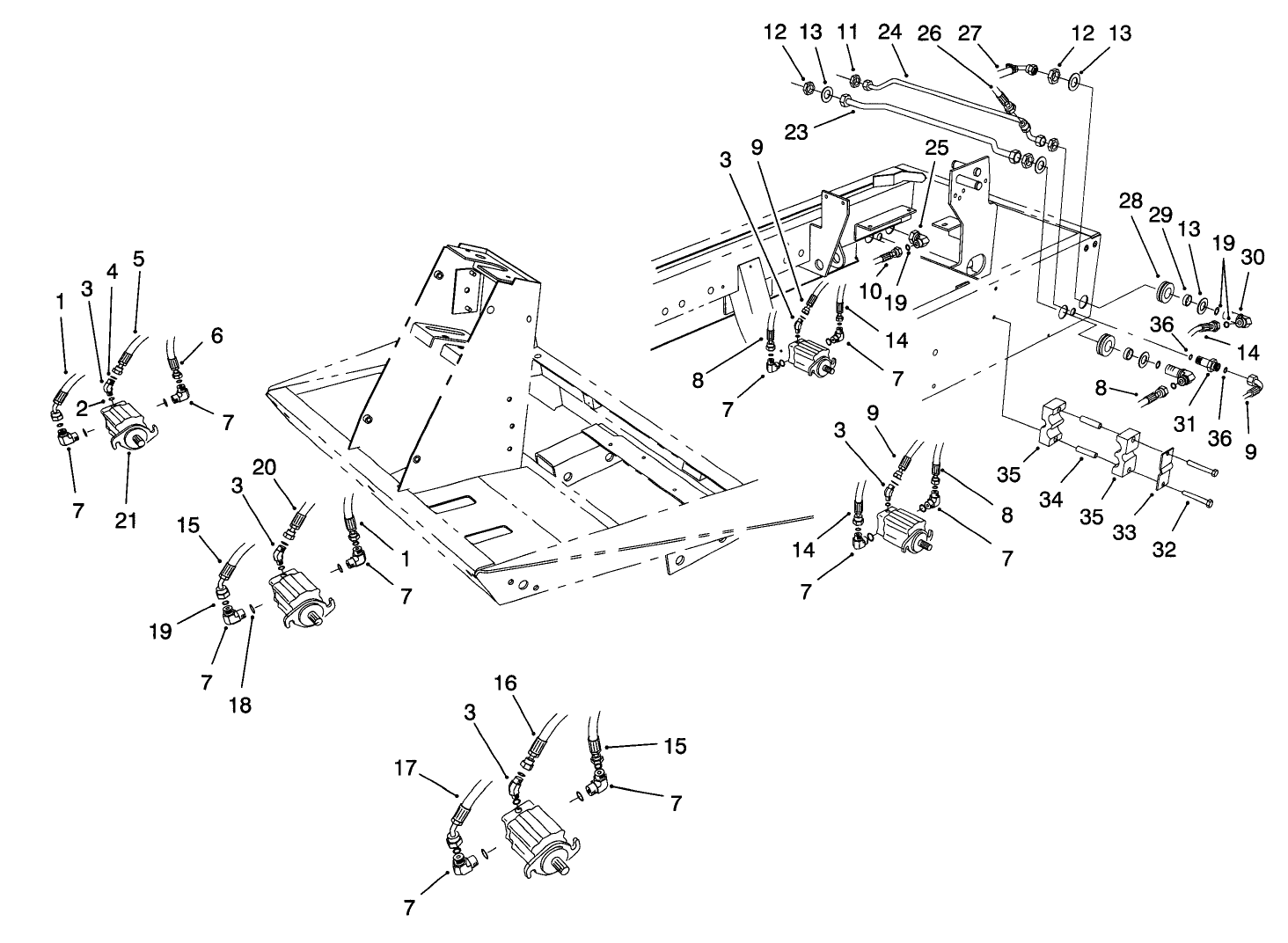 Cutting Unit Hydraulic Components