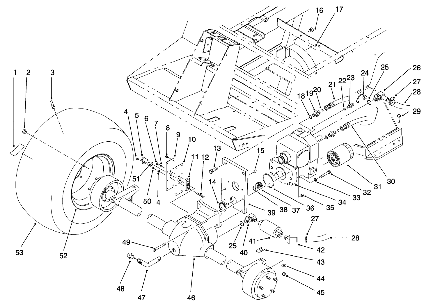 Front Axle & Transmission Assembly