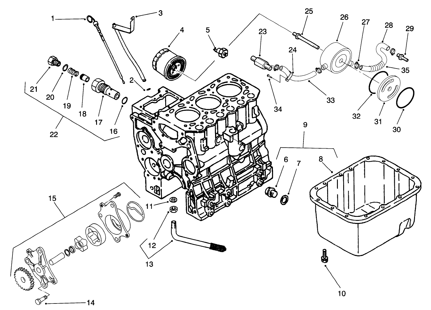 Oil Pan, Pump Relief Valve