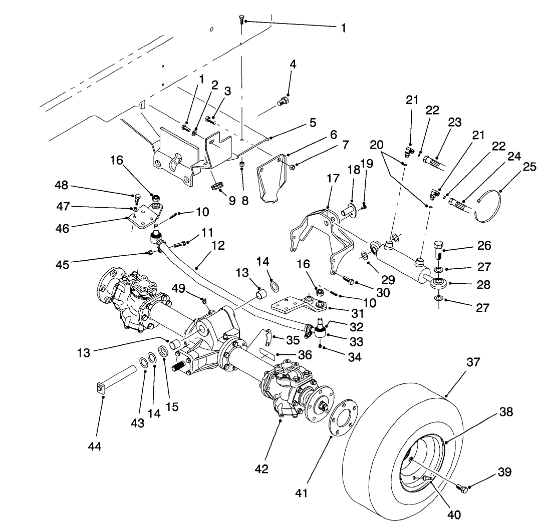Rear Axle Installation Assembly