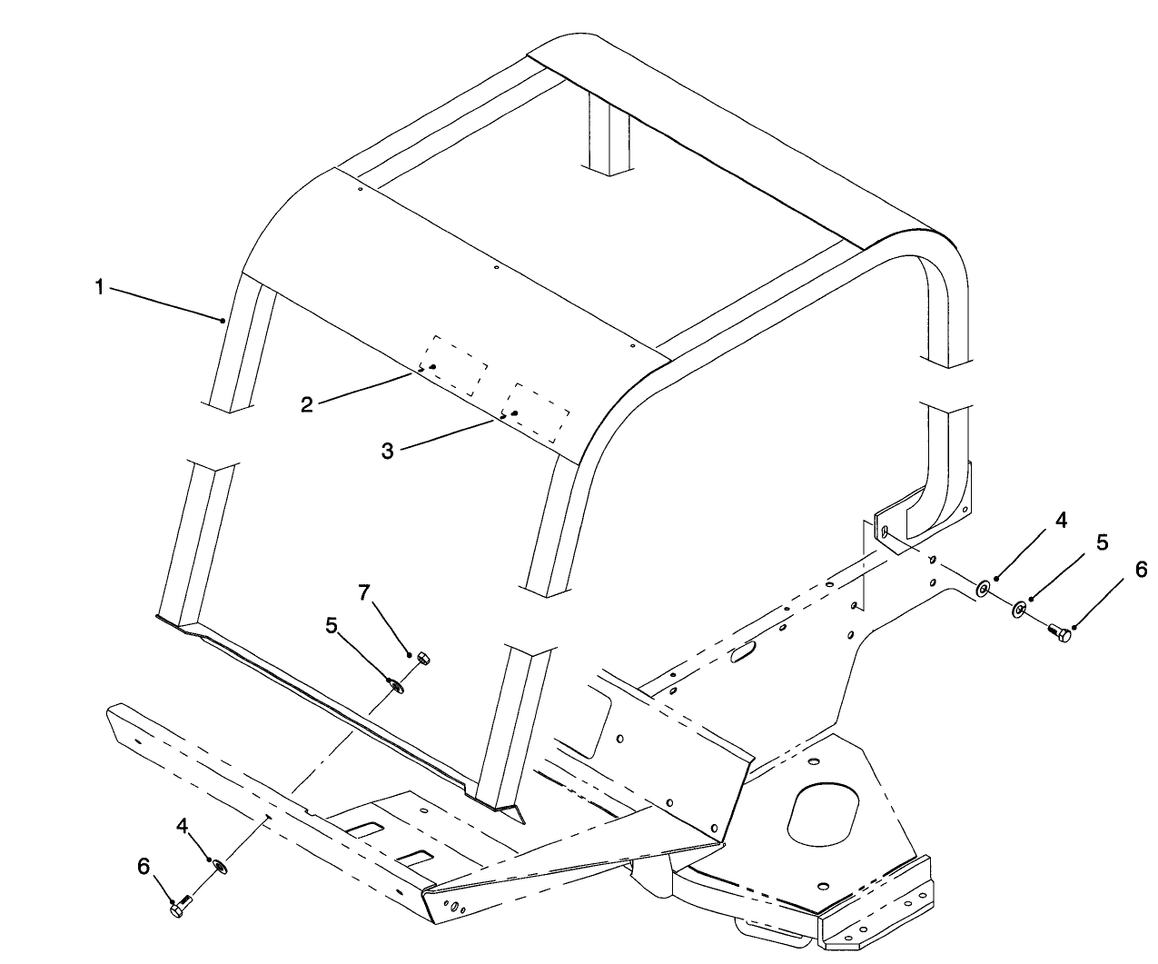 Roll Over Protection System (r.o.p.s.) Assembly